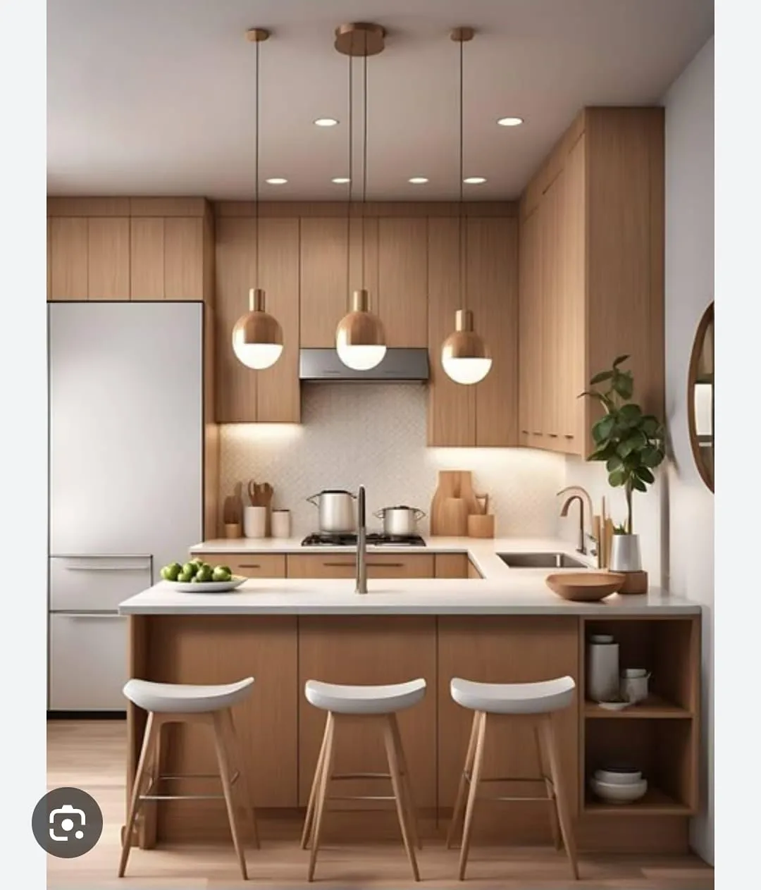 Kitchen set minimalis modern di dapur rumah